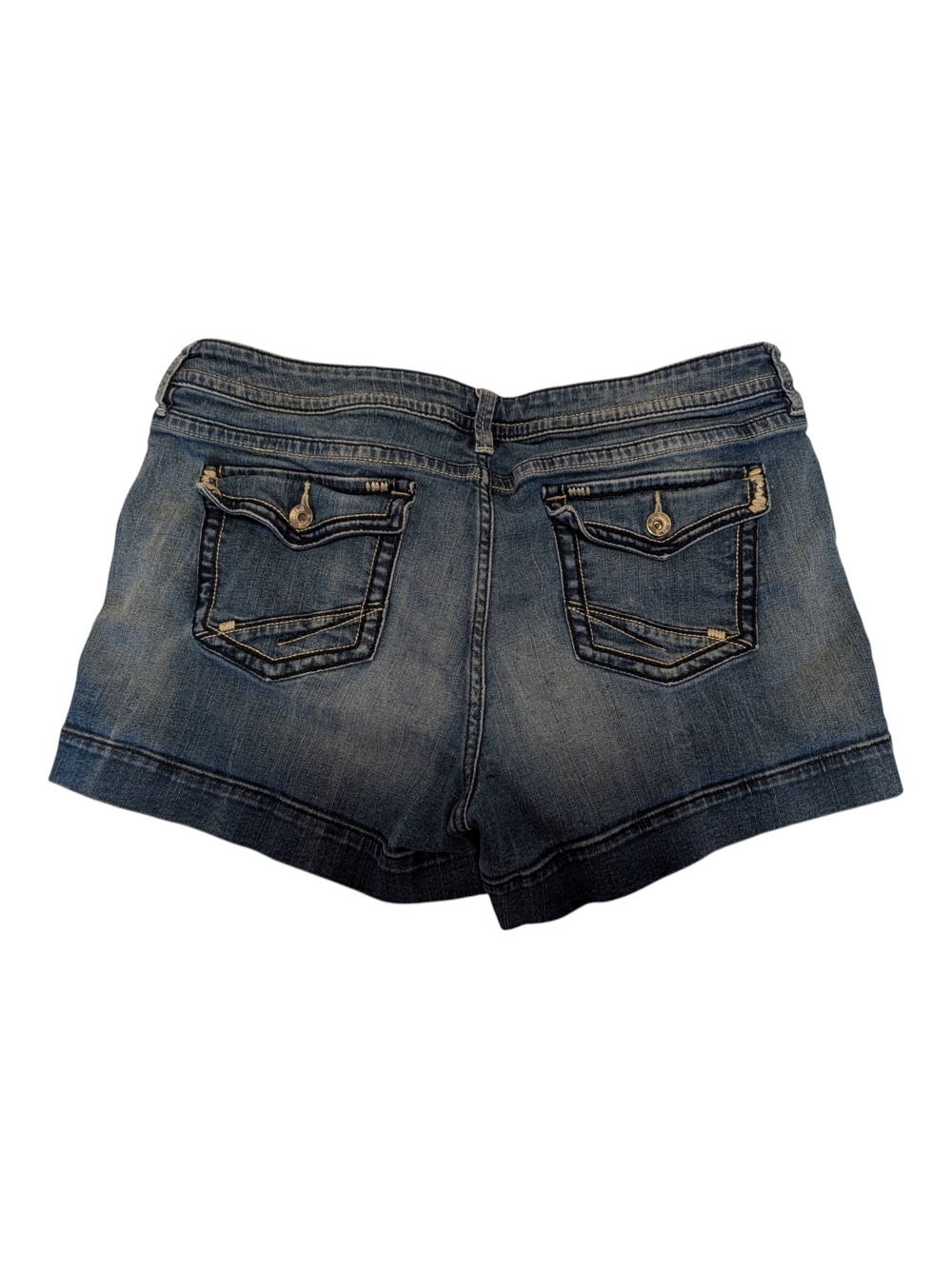 a.n.a Women's Denim Jean Shorts - Dark Blue Faded Wash - Picture 2 of 4